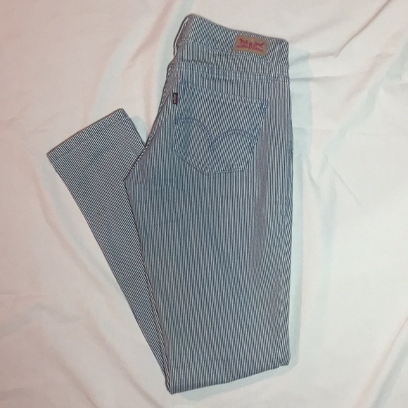 Levi’s 524 Railroad Stripe Skinny Jeans - Picture 2 of 4